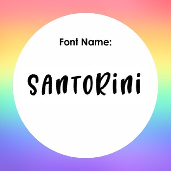 Preview of Santorini Font