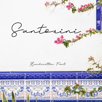 Preview of Santorini Font- Handwritten Font