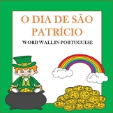 São Patrício: St. Patrick's Day Word Wall in Portuguese