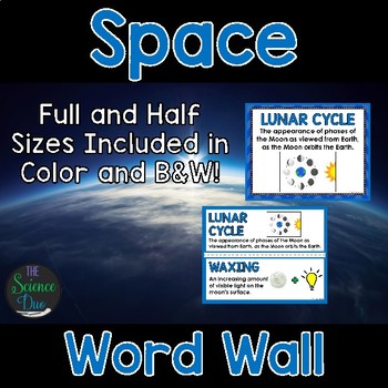 Preview of Space Word Wall