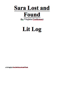 Preview of Sara Lost and Found Lit Log