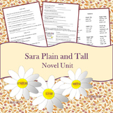 Sara Plain and Tall Novel Unit