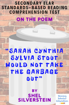 Preview of Sarah Cynthia Sylvia Stout Would Not Take the Garbage Out Shel Silverstein Test