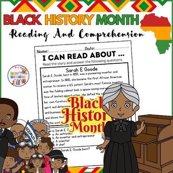 Preview of Sarah E Goode / Reading and Comprehension / Black History Month