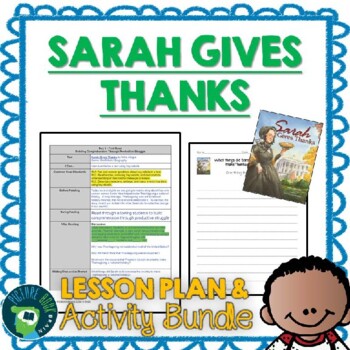 Preview of Sarah Gives Thanks by Mike Allegra Lesson Plan and Activities