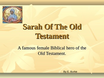 Preview of Sarah Of The Old Testament