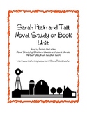 Sarah, Plain and Tall- A Novel Study, Ch. Q's, Quiz, Activities