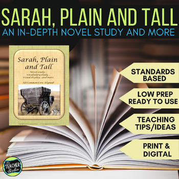 Preview of Sarah Plain and Tall Novel Study - Comprehension & Vocabulary - Print & Digital