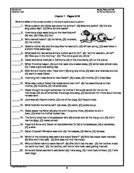 Sarah, Plain and Tall Chapter Summaries and Objective Tests | TpT