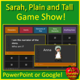 Sarah, Plain and Tall Game Test Review Activity for PowerP