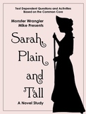 Sarah, Plain and Tall Novel Questions and Activities