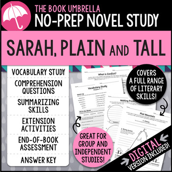 Preview of Sarah Plain and Tall Novel Study { Print & Digital }