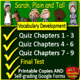 Sarah, Plain and Tall Vocabulary Activities, Task Cards, T