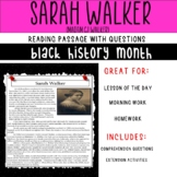 Sarah Walker (Madam CJ Walker) Reading Comprehension Worksheet