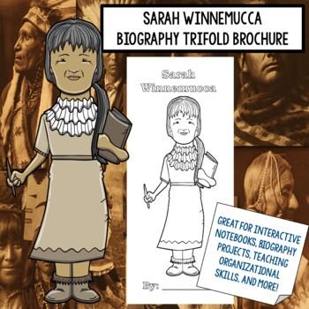 Preview of Sarah Winnemucca Biography Trifold Graphic Organizer
