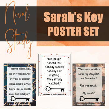 Sarah S Key Novel Quote Posters By Custom Teaching Solutions Tpt