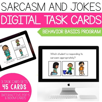 Preview of Sarcasm and Jokes- Behavior Basics Digital Task Cards