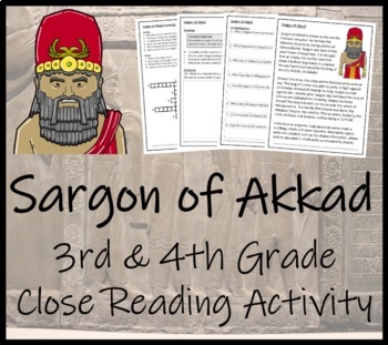 Preview of Sargon of Akkad Close Reading Comprehension Activity | 3rd Grade & 4th Grade