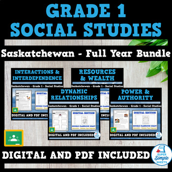 Preview of Saskatchewan - Grade 1 - Social Studies - FULL YEAR BUNDLE