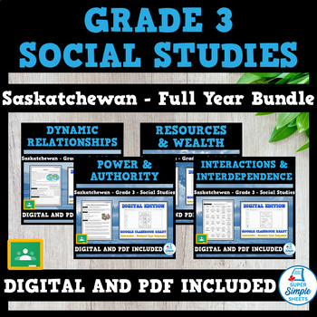 Preview of Saskatchewan - Grade 3 - Social Studies - FULL YEAR BUNDLE