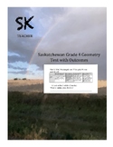 Saskatchewan Grade 4 Geometry Test and Review with Outcomes