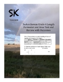 Saskatchewan Grade 4 Length Perimeter and Area Test and Re