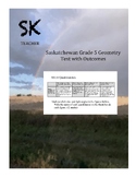 Saskatchewan Grade 5 Geometry Test with Outcomes