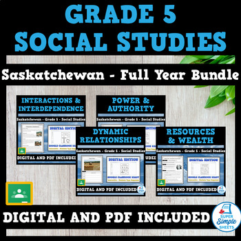 Preview of Saskatchewan - Grade 5 - Social Studies - FULL YEAR BUNDLE