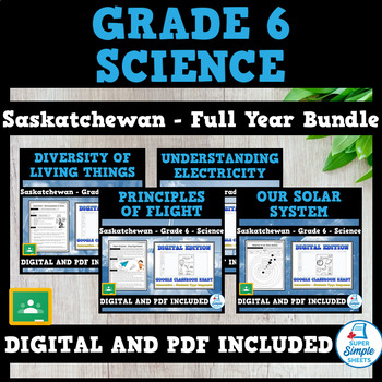 Preview of Saskatchewan Grade 6 Science - Full Year Bundle - GOOGLE/PDF INCLUDED