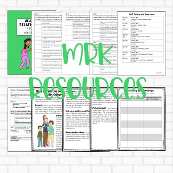 healthy relationships grade 7 health unit by mrk resources tpt