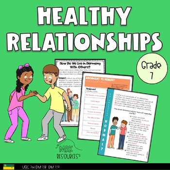 Preview of Healthy Relationships Grade 7 Health Unit
