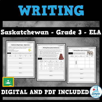 Preview of Saskatchewan Language Arts ELA - Grade 3 - Writing