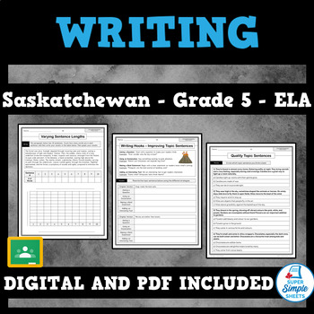 Preview of Saskatchewan Language Arts ELA - Grade 5 - Writing