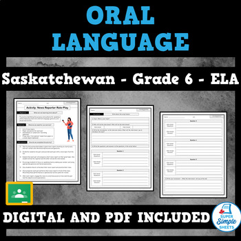 Preview of Saskatchewan Language Arts ELA - Grade 6 - Oral Language