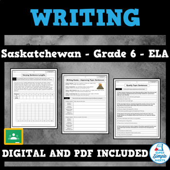 Preview of Saskatchewan Language Arts ELA - Grade 6 - Writing