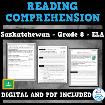 Preview of Saskatchewan Language Arts ELA - Grade 8 - Reading Comprehension