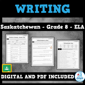 Preview of Saskatchewan Language Arts ELA - Grade 8 - Writing