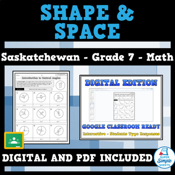 Preview of Saskatchewan - Math - Grade 7 - Shape and Space - GOOGLE AND PDF