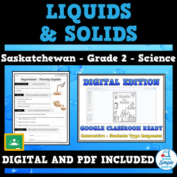 Preview of Saskatchewan - Science - Grade 2 - Liquids and Solids