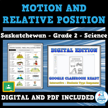 Preview of Saskatchewan - Science - Grade 2 - Motion and Relative Position