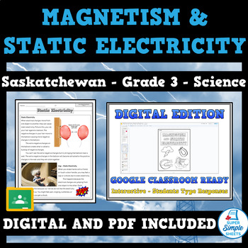 Preview of Saskatchewan - Science - Grade 3 - Magnetism and Static Electricity