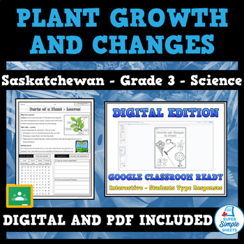 Preview of Saskatchewan - Science - Grade 3 - Plant Growth and Changes