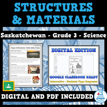 Preview of Saskatchewan - Science - Grade 3 - Structures and Materials