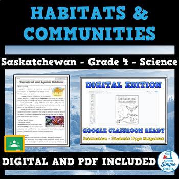 Preview of Saskatchewan - Science - Grade 4 - Habitats and Communities