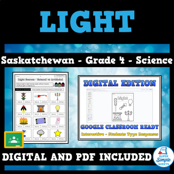 Preview of Saskatchewan - Science - Grade 4 - Light
