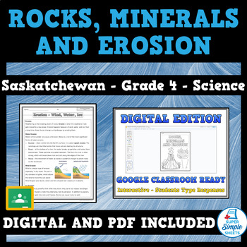 Preview of Saskatchewan - Science - Grade 4 - Rocks, Minerals and Erosion