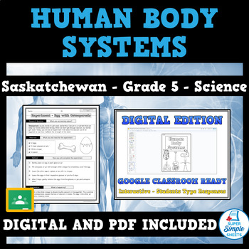 Preview of Saskatchewan - Science - Grade 5 - Human Body Systems