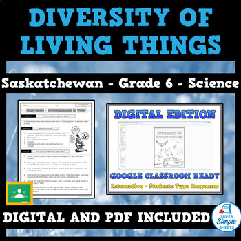 Preview of Saskatchewan - Science - Grade 6 - Diversity of Living Things