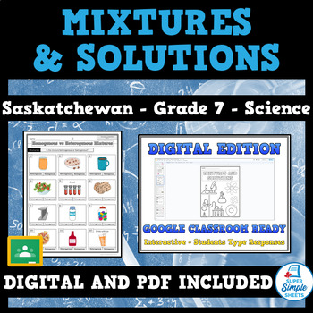 Preview of Saskatchewan - Science - Grade 7 - Mixtures and Solutions
