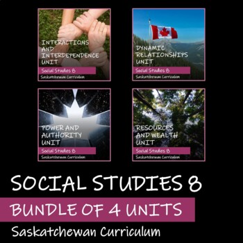 Preview of Saskatchewan Social Studies 8 - BUNDLE OF 4 UNITS
